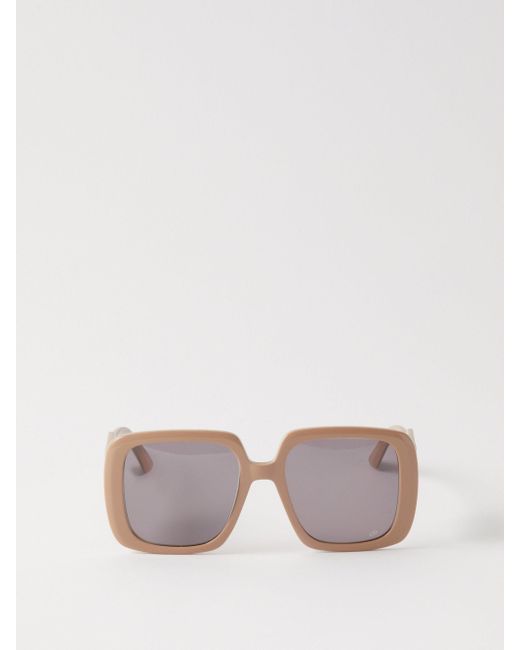 Dior Bobby S2u Oversized Square Acetate Sunglasses in Beige (Natural