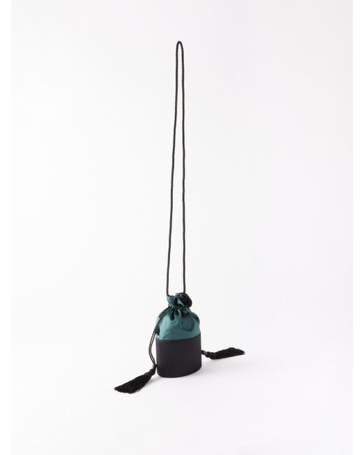 Hunting Season Lola Bicolour Satin Crossbody Bag in White Lyst