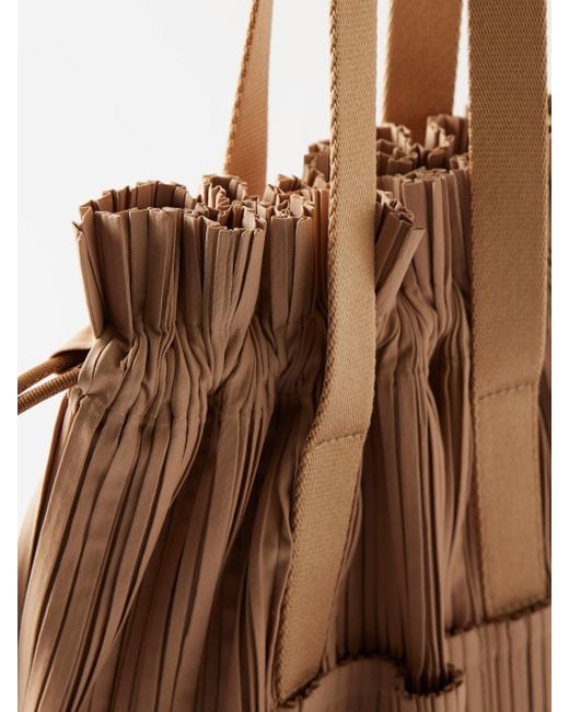 Pleats Please Issey Miyake Pleats Large Technical-pleated Tote Bag in  Natural