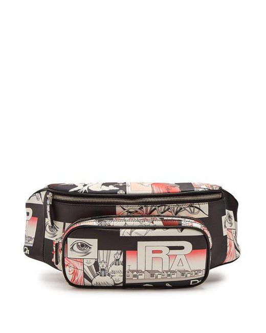 Prada Comic-strip Print Leather Belt Bag in Black for Men | Lyst