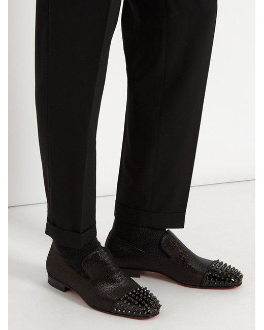 Stylin in men christian louboutin spiked loafers