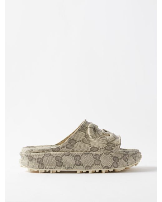 Gucci Miami Logo Slides for Men Lyst Australia