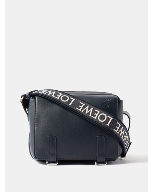Loewe Xs Military Logodebossed Crossbody Bag in Blue for Men Lyst Canada