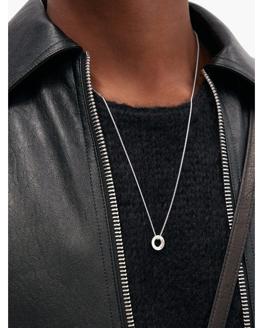 Le Gramme Capsule Pendant Chain Necklace in Sterling Silver Metallic for Men Mens Jewellery Necklaces 