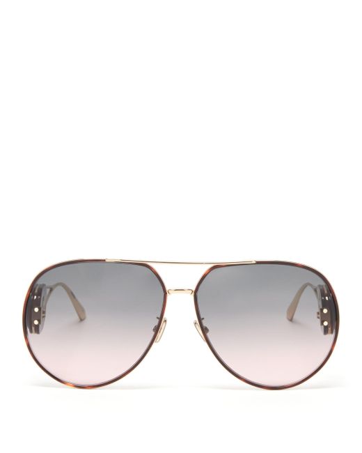 Dior Bobby Oversized Aviator Metal Sunglasses in Grey (Gray) Lyst