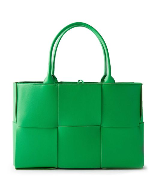 Bottega Veneta Arco Medium Intrecciato-leather Tote Bag in Green - Lyst