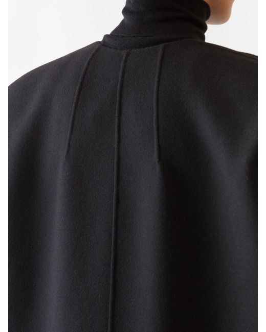 The Row Milda Double-faced Longline Cape in Black | Lyst