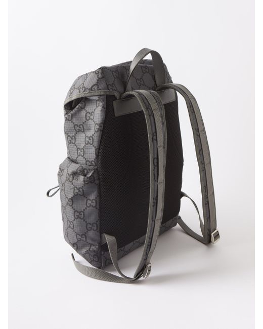 Black GG-jacquard ripstop backpack, Gucci