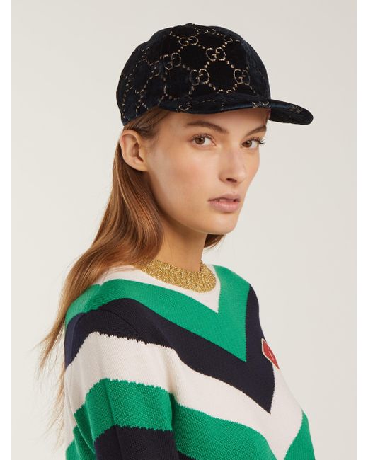 gg velvet baseball cap