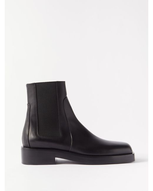 Jil Sander Vitello Leather Chelsea Boots in Black for Men | Lyst UK