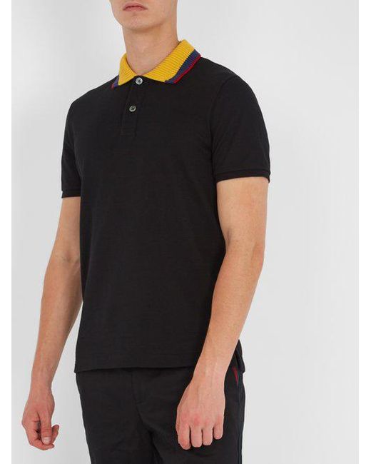 Gucci Angry Cat-appliqué Stretch-cotton Polo Shirt in Black for Men | Lyst  UK