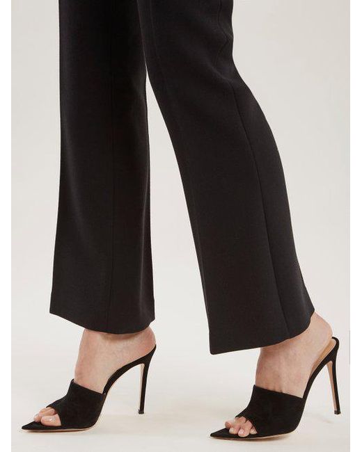 Gianvito Rossi Alise Suede Mules in Black Lyst UK