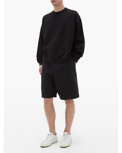 Raey Exaggerated Wide-leg Denim Shorts in Black for Men - Lyst