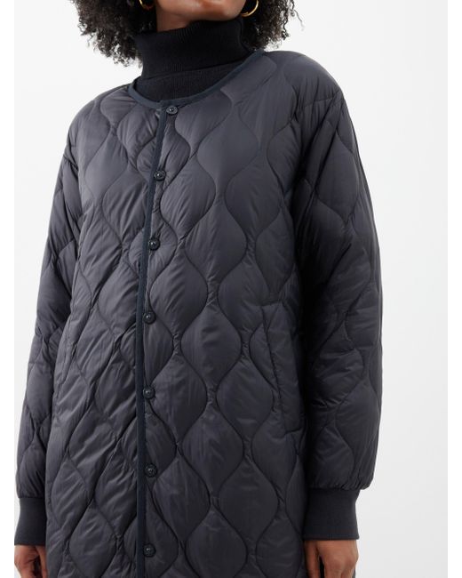 Taion Quilted Down Jacket in Blue | Lyst