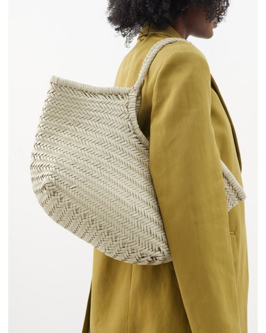 Dragon Diffusion Nantucket Large Wovenleather Basket Bag in Natural Lyst