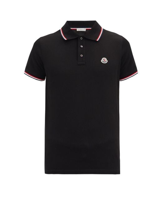 Moncler Black Classic Polo Shirt for men