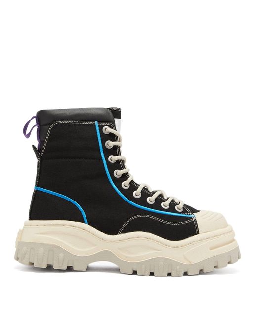 Eytys Akira High-top Canvas Trainers in Black | Lyst