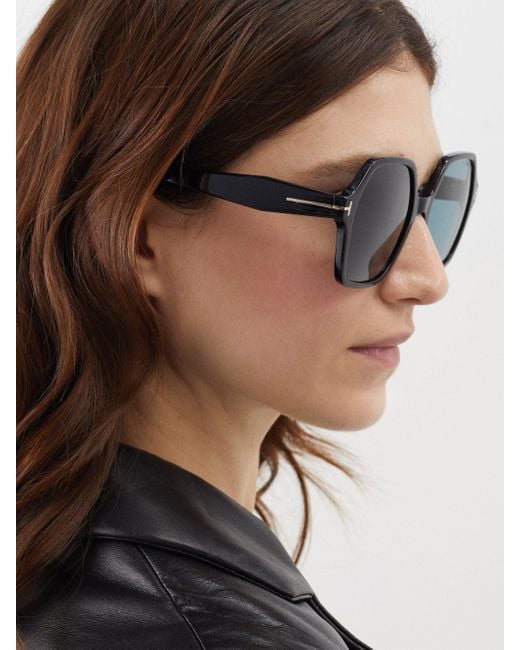 Tom ford sales hexagonal sunglasses