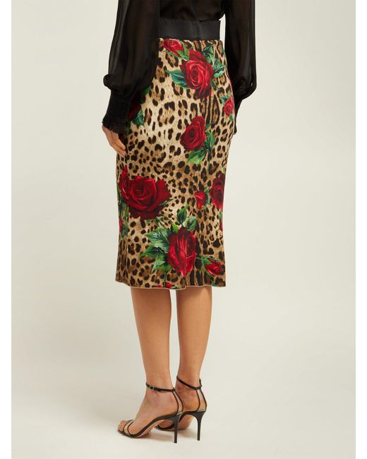 Knee length leopard outlet pencil skirt