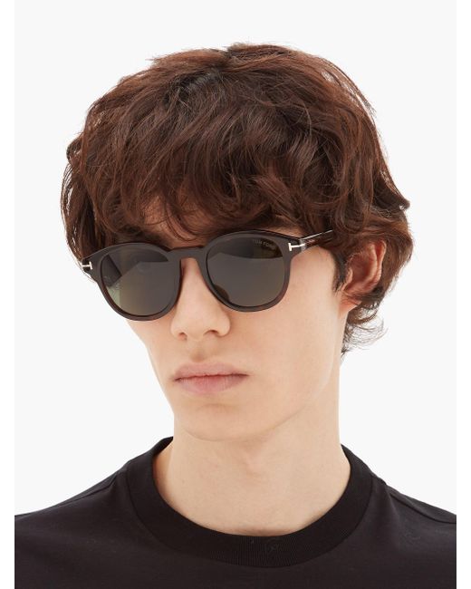 Tom Ford Lasered-logo Round Acetate 