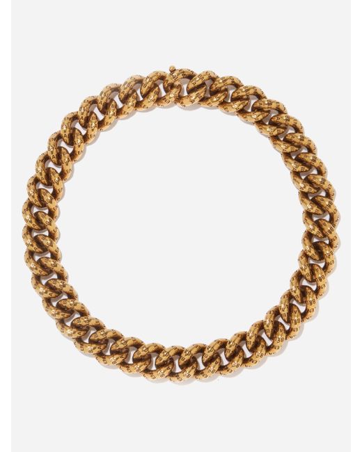 Balenciaga Logoengraved Chunky Chain Necklace in Gold (Metallic) Lyst