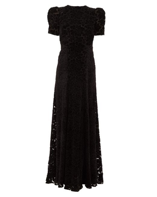 The Vampire's Wife The Night Sparrow Velvet-appliqué Tulle Gown in ...