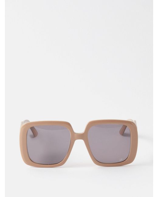 Dior Bobby S2u Oversized Square Acetate Sunglasses in Natural | Lyst  Australia