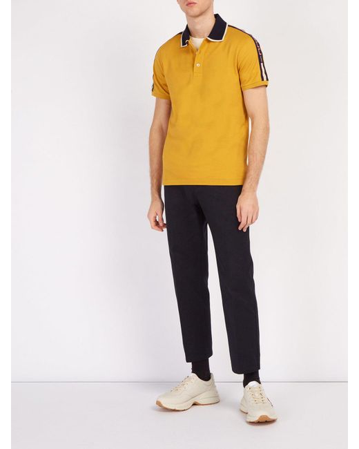 gucci polo yellow