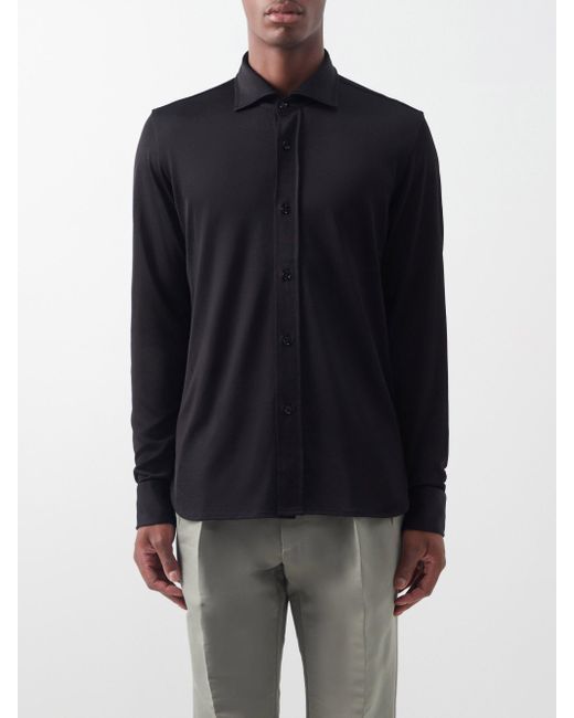 メンズ Tom Ford ポイントカラー ジャージーシャツ ブルー Lyst
