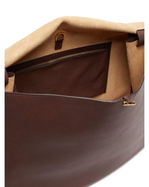 The Row Mail Large Leather Shoulder Bag in Brown - Lyst