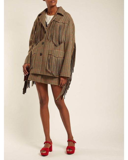 Miu miu fringe jacket hotsell