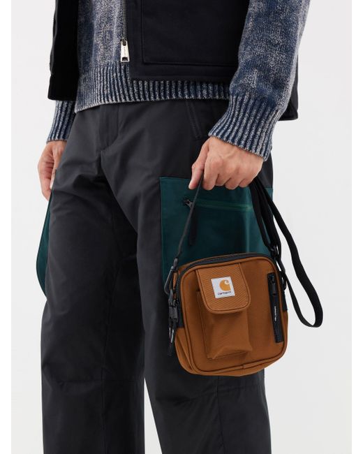 Carhartt WIP Essentials Small Recycledfibre Crossbody Bag in Brown