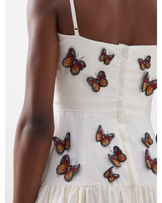 Aqua butterfly floral shop embroidered dress