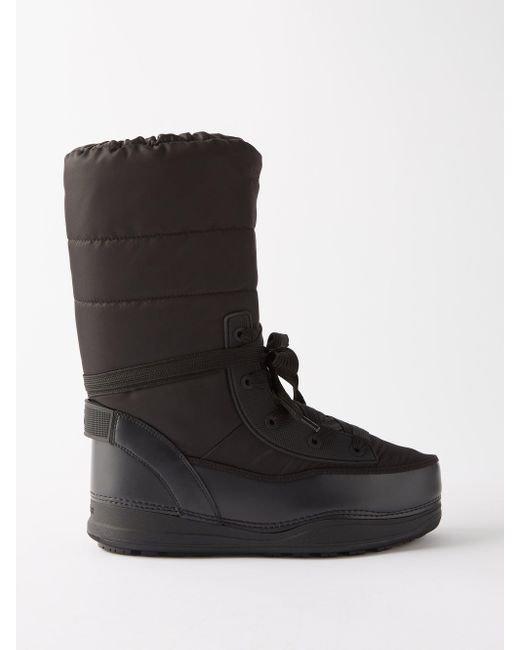 Bogner Les Arcs Quilted Snow Boots in Black | Lyst