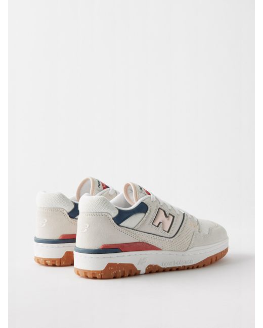 New Balance 550 Suede And Mesh Trainers in White Lyst Canada
