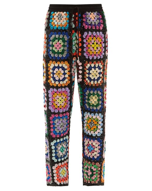 Ashish Sequinned Patchwork Crochet 