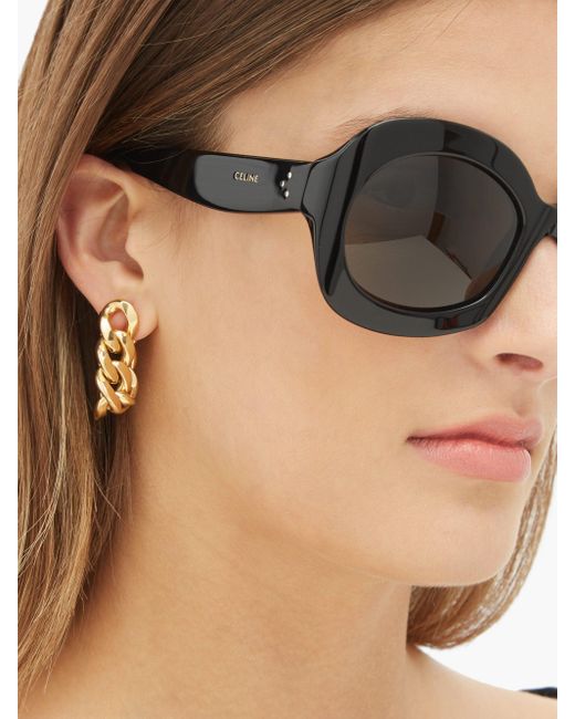 celine round acetate sunglasses