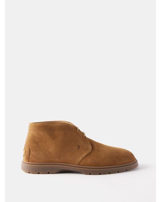 Tod's Suede Desert Boots in Brown for Men | Lyst Canada