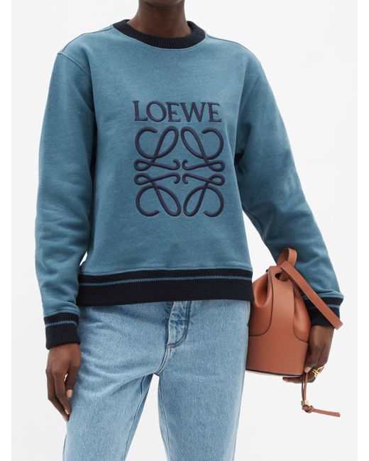 loewe anagram embroidered sweatshirt