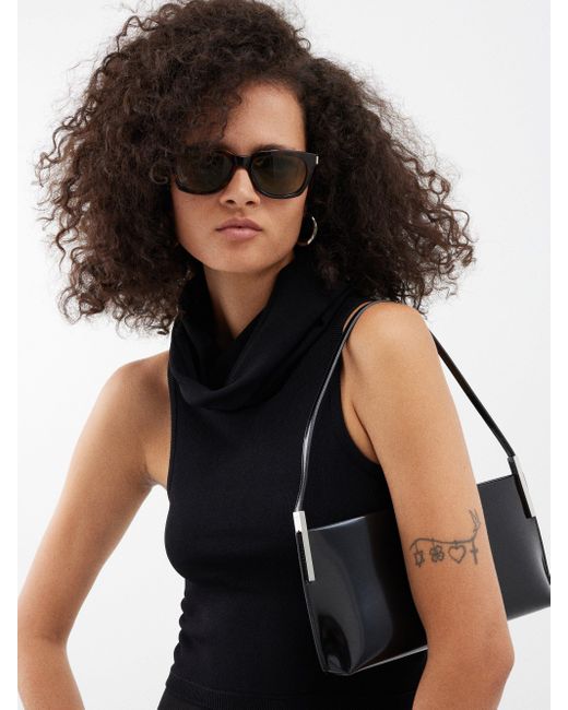 Saint Laurent Black D-frame Tortoiseshell-acetate Sunglasses