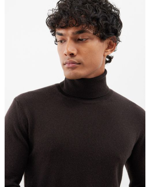 Husbands Paris Roll-neck Cashmere Sweater in Black for Men | Lyst