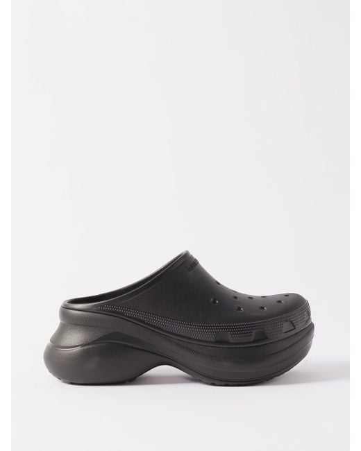 Balenciaga X Crocs 5 Platform Rubber Clogs in Black | Lyst