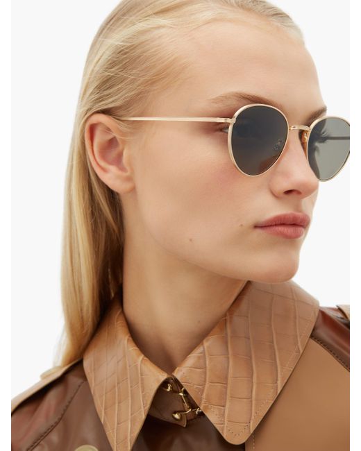 The Row X Oliver Peoples Brownstone 2 Round Sunglasses in Grey
