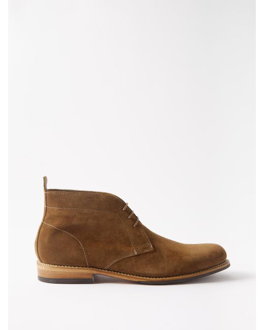 Grenson Chester Suede Boots in Brown for Men Lyst UK