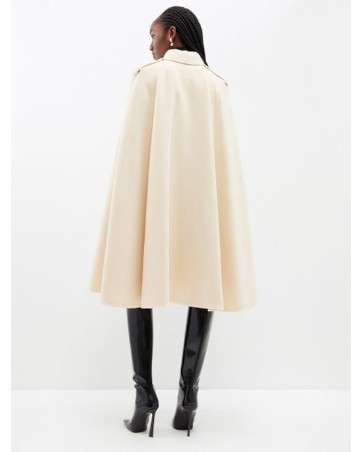 Cream top cape coat