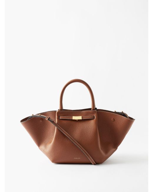 DeMellier New York Midi Grainedleather Crossbody Bag in Brown Lyst