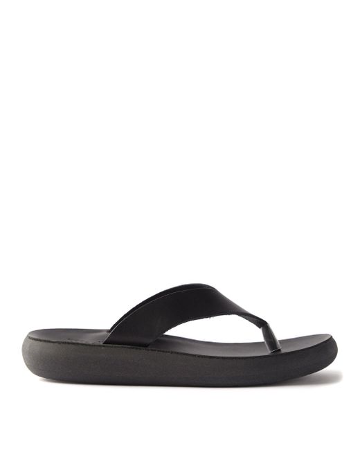 Ancient Greek Sandals Charys Leather Flip Flops in Black - Lyst
