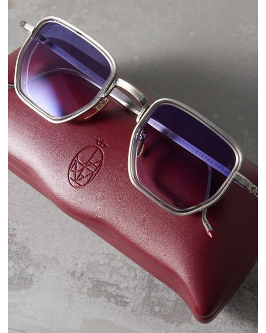 Jacques Marie Mage Multicolor Atkins Angular-frame Titanium Sunglasses for men