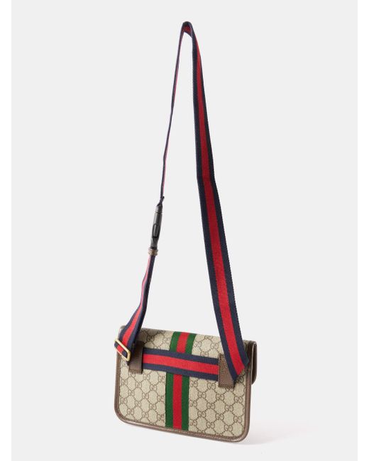 Gucci - Ophidia Small Gg Supreme Web Stripe Cross-Body Bag - Mens - Multi  for Men