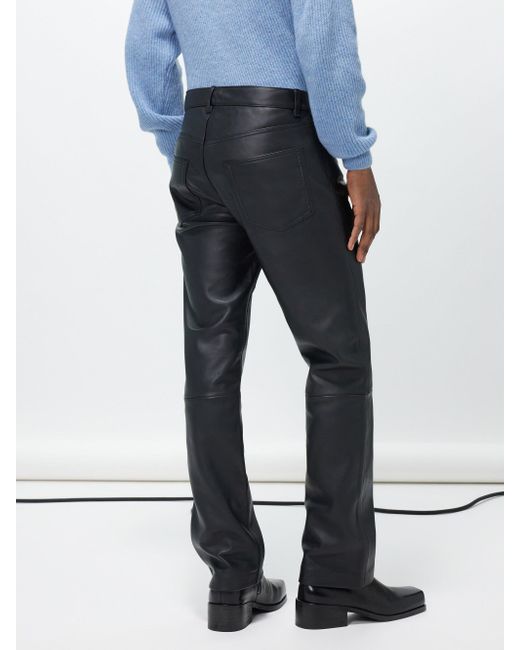 Sunflower straight-leg Leather Trousers - Farfetch